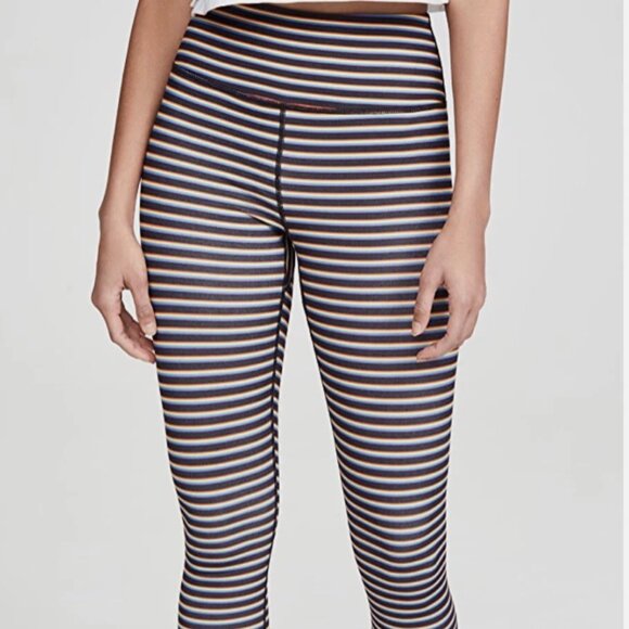 Spiritual Gangster Essential Rainbow Stripe Leggings High Waisted Black Size XS - Picture 3 of 11